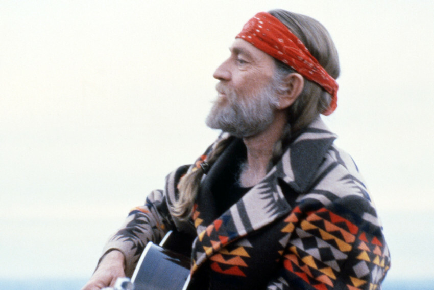 Willie Nelson In Profile Wearing Bandana With Guitar 18x24 Poster | eBay
